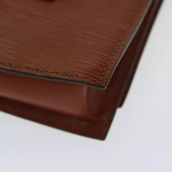 LOUIS VUITTON Epi Tilsitt Pouch Brown M52603 LV Auth ep3395 - Picture 8 of 16